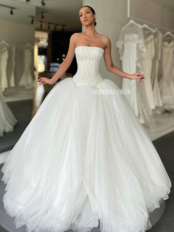 Lace Bodice Spaghetti Strap A-line Wedding Dress | David's Bridal