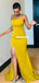 Stunning Spaghetti Straps Mermaid Sexy Slit Soft Satin Bridesmaid Dress, FC5931