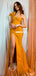 Stunning Mermaid Slit Sweetheart Backless Long Prom Dresses, FC5982