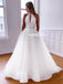 Custom A-line Halter Backless Organza Beaded Beach Wedding Dresses, FC6001-1