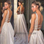 Deep V-Neck Prom Dresses, Sparkle Backless Vintage Prom Dresses,KX600