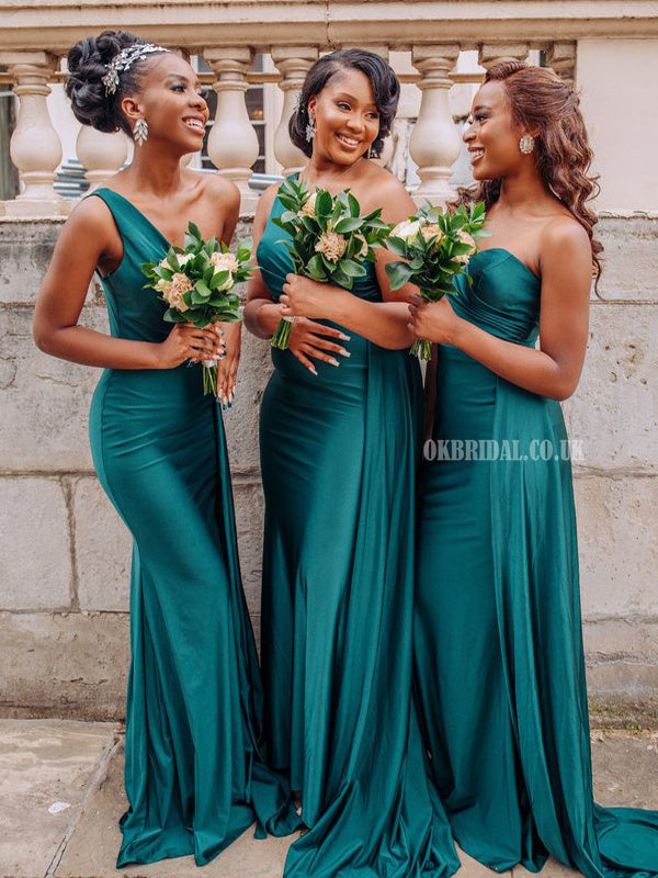 Fashion One Shoulder Mermaid Sleeveless Backless Bridesmaid Dress, FC6030 Fashion One Shoulder Mermaid Sleeveless Backless Bridesmaid Dress, FC6030