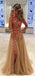Tulle Sleeveless Prom Dress, Side Split Prom Dress, A-Line Prom Dress, Applique Prom Dress, KX60