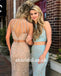 Charming Two Pieces Prom Dresses, New Arrival Mermaid Beaded Prom Dresses, KX611