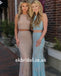 Charming Two Pieces Prom Dresses, New Arrival Mermaid Beaded Prom Dresses, KX611