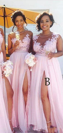 Light Pink Satin Chiffon Halter Jumpsuit Bridesmaid Dresses, WG20 –  AlineBridal