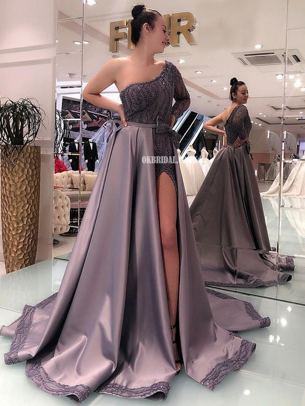 Bridal Dress Black Ball Gown Detachable Skirt Gorgeous Long Sleeve Beaded Satin Prom Dresses With Detachable Skirt, Bridal Dress Black Ball Gown Detachable Skirt Gorgeous Long Sleeve Beaded Satin Prom Dresses With Detachable Skirt,