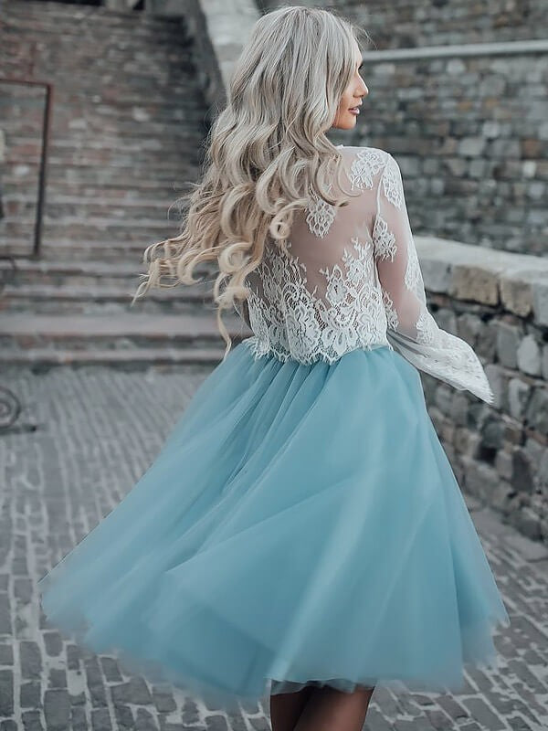 Short Homecoming Dress, Tulle Homecoming Dress, Lace Homecoming