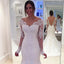 Long Lace Wedding Dress, Beaded Sexy V-Back Bridal Dress, Applique Wedding Dress, LB0688