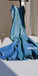 Spaghetti Straps Mermaid V-neck Long Prom Dresses, FC7017