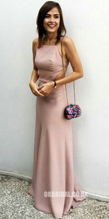 Halter Mermaid Two Pieces Lace Up Back Prom Dresses, PD0053