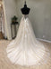 Long Wedding Dress, Spaghetti Straps Wedding Dress, Tulle Wedding Dress, Sleeveless Bridal Dress, A-Line Wedding Dress, Applique Bridal Dress, High Quality Wedding Dress, LB0736