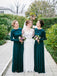 Long Sleeve Bridesmaid Dress, Jersey A-Line Bridesmaid Dress, Beautiful Floor-Length Bridesmaid Dress, LB0738