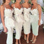 Long Bridesmaid Dress, Mermaid Bridesmaid Dress, Satin Bridesmaid Dress, Dress for Wedding, Spaghetti Straps Bridesmaid Dress, Applique Bridesmaid Dress, LB0754