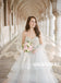 Charming Beaded Top Wedding Dress, A-Line Organza Backless Wedding Dress, KX786
