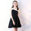 Satin Homecoming Dress, Sleeveless Junior School Dress, Knee-Length Homecoming Dress, LB0787