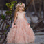 Cute Beaded A-Line Tulle Flower Girl Dresses, Popular Little Girl Princess Dresses, KX798