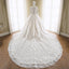 V-Neck Lace Wedding Dress, Tulle Vintage Wedding Dress, Floor-Length Applique Wedding Dress, LB0909
