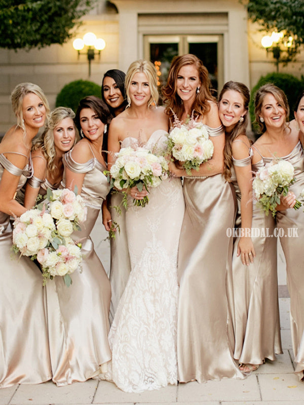 Gold Bridesmaid Dresses-The right color theme from Jasmine Bridal