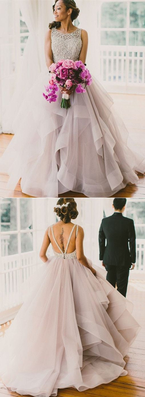Elegant Ball Gown Burgundy Long Organza Prom Dresses – Angrila