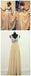 2017 Long Silver Sequin Scoop Neckline Chiffon Prom Bridesmaid Dresses, PD0080