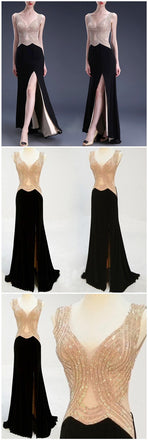 Side Slit Prom Dresses,Beading Prom Dresses,Sexy Prom Dresses,Formal Prom Dresses,Party Dresses,Long Prom Dresses ,Prom Dresses Online,PD0086