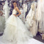 Cheap A-Line Tulle Wedding Dress, Elegant Organza Backless Bridal Dress, LB0931
