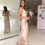 Designed Sheath Halter Silk Elastic Satin Backless Bridesmaid Dress, FC2247