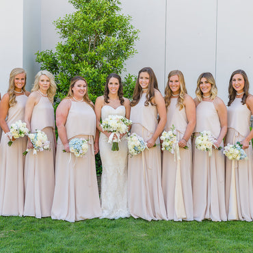 Spaghetti Straps Chiffon Bridesmaid Dress, Cheap Floor-Length Bridesmaid Dress UK, KX1018