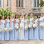 One Shoulder Cheap Bridesmaid Dress, A-Line Chiffon Light Blue Bridesmaid Dress, KX1021