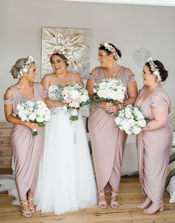 V-Neck New Arrival Bridesmaid Dress, Sheath Jersey Bridesmaid Dress, KX1372