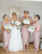 V-Neck New Arrival Bridesmaid Dress, Sheath Jersey Bridesmaid Dress, KX1372