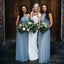Cheap A-Line Chiffon Bridesmaid Dress, Charming Floor-Length Bridesmaid Dress, KX1122