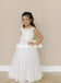 Lace Tulle Zip Up Flower Girl Dresses, Lovely Little Girl Dresses with Handmade Flower, KX1149