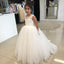 Lace Top V-Back Flower Girl Dresses, Tulle Applique Popular Little Girl Dresses, KX1195