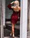 Off Shoulder Lace Mermaid Sexy Backless Chiffon Homecoming Dress, KX1516