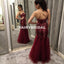 Sweetheart Neckline Mermaid Tulle Backless Beaded Prom Dress, FC1265