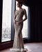 Luxury Mermaid Sparkly Sequin Tulle Beaded One Shoulder Prom Dresses, FC2251