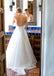 Spaghetti Straps Chiffon A-Line Backless Sexy Deep V-Neck Sleeveless Simple Wedding Dress, FC1424