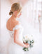 Honest Off Shoulder Lace Wedding Dress, Chaeming Mermaid Backless Wedding Dress, FC1425