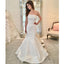 Straight Neckline Satin Backless Mermaid Wedding Dress with Bow-Knot, FC1584