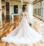 New Arrival Long Sleeve Lace A-Line Tulle Elegant Wedding Dress, FC1630