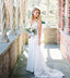 Sheath V-Neck Lace Mermaid Backless Sexy Sleeveless Wedding Dress, FC1645