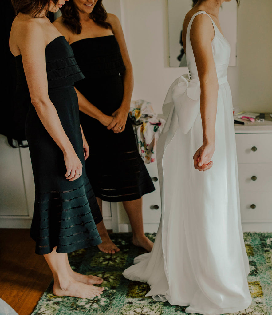 Elegant A-line Chiffon Backless Simple Wedding Dresses, FC1695
