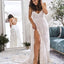 Charming Spaghetti Straps Lace A-Line Backless Slit Wedding Dresses, FC1762
