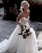 Inexpensive Sweetheart Chiffon A-line Backless Applique Wedding Dresses, FC1902