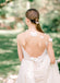Cap Sleeve A-line Tulle Open-back Sexy Slit Applique Wedding Dresses, FC1904