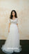 Sparkly Sequin V-neck Tulle A-line Backless Wedding Dress, FC1942
