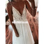 Sexy Lace Top Backless Slit Wedding Dress, A-Line Tulle V-Neck Bridal Dress, LB0764