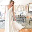 V-Neck Chiffon Sleeveless Wedding Dresses, Charming A-Line Backless Wedding Dress, KX1402